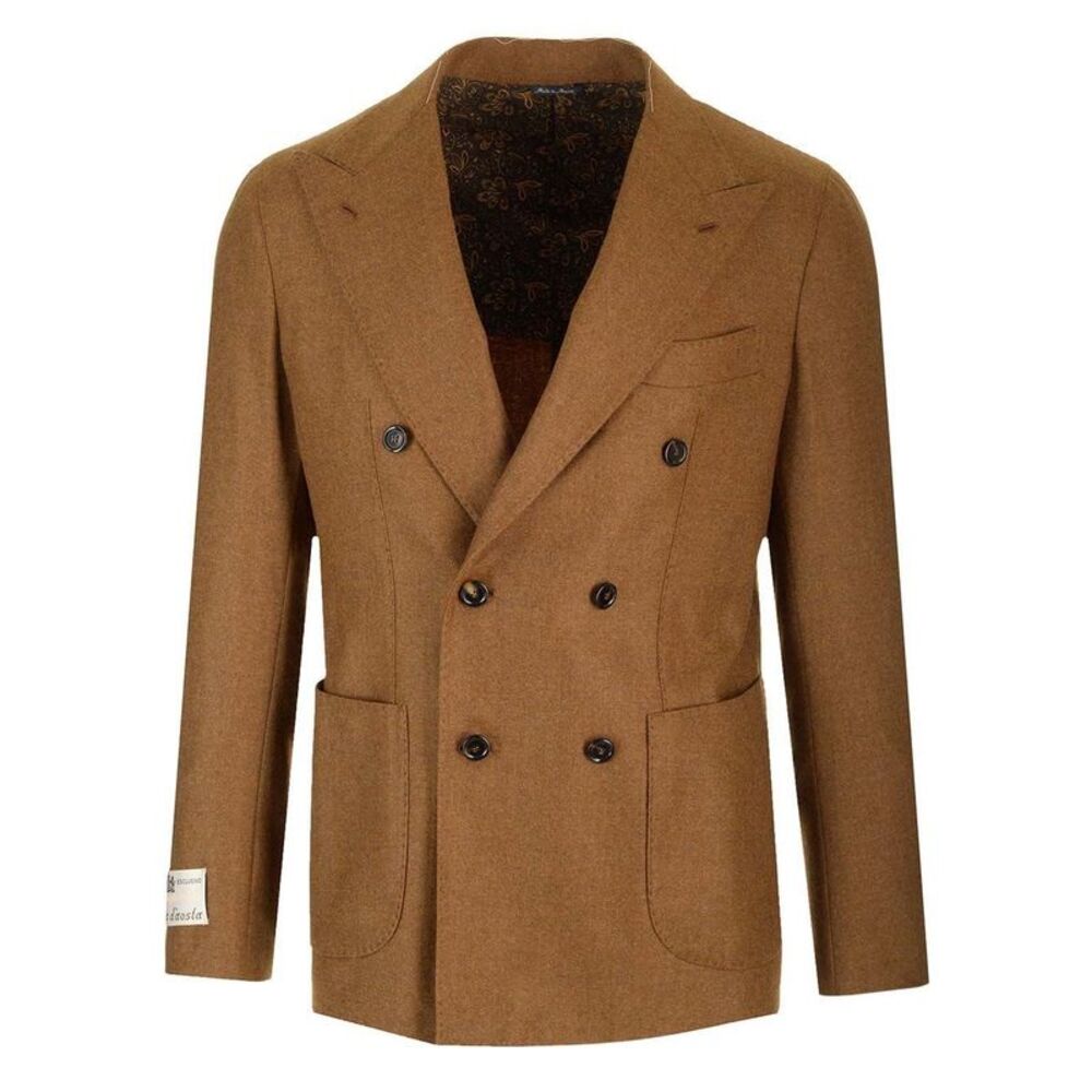 Al Duca D'aosta Men Double-Breasted Jacket With Metal Gold Buttons - Picture 1 of 6